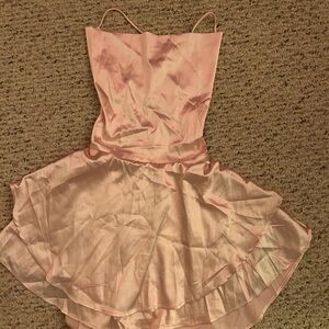 Small, pink mini dress